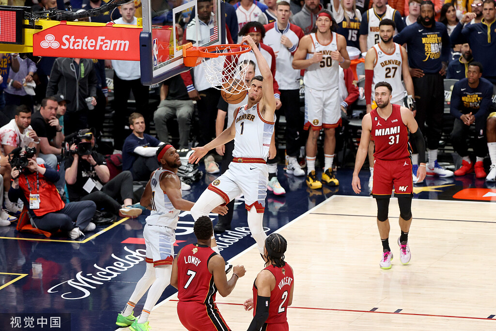 约基奇28分！掘金4-1热火，拿下队史首个NBA总冠军